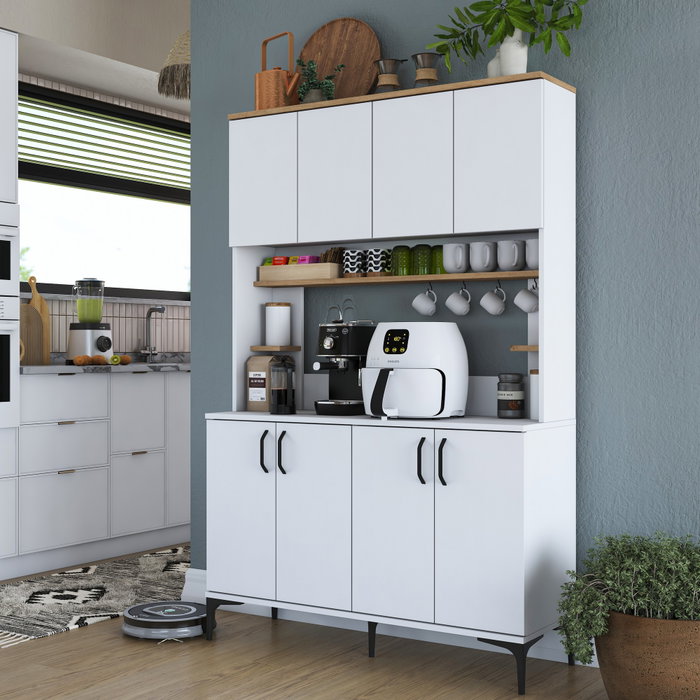 Hanah Home Gabinete Multipropósito JE176 - 3291 Blanco y Nuez
